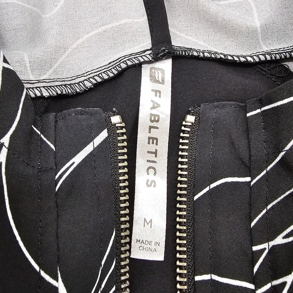 Fabletics Jacket Womens Medium Black White Athlei… - image 6